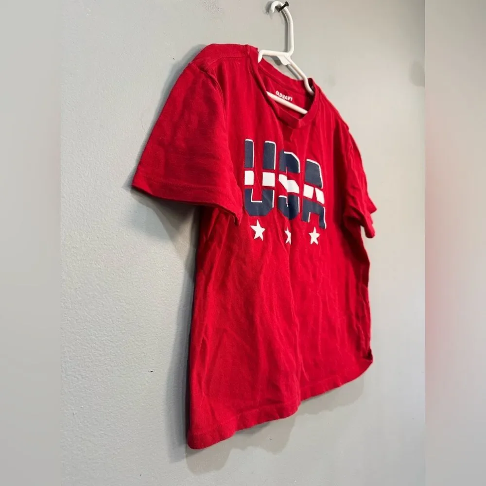 SALE! Kids’ Red Old Navy Patriotic USA S/S Tee Size M (8) EUC